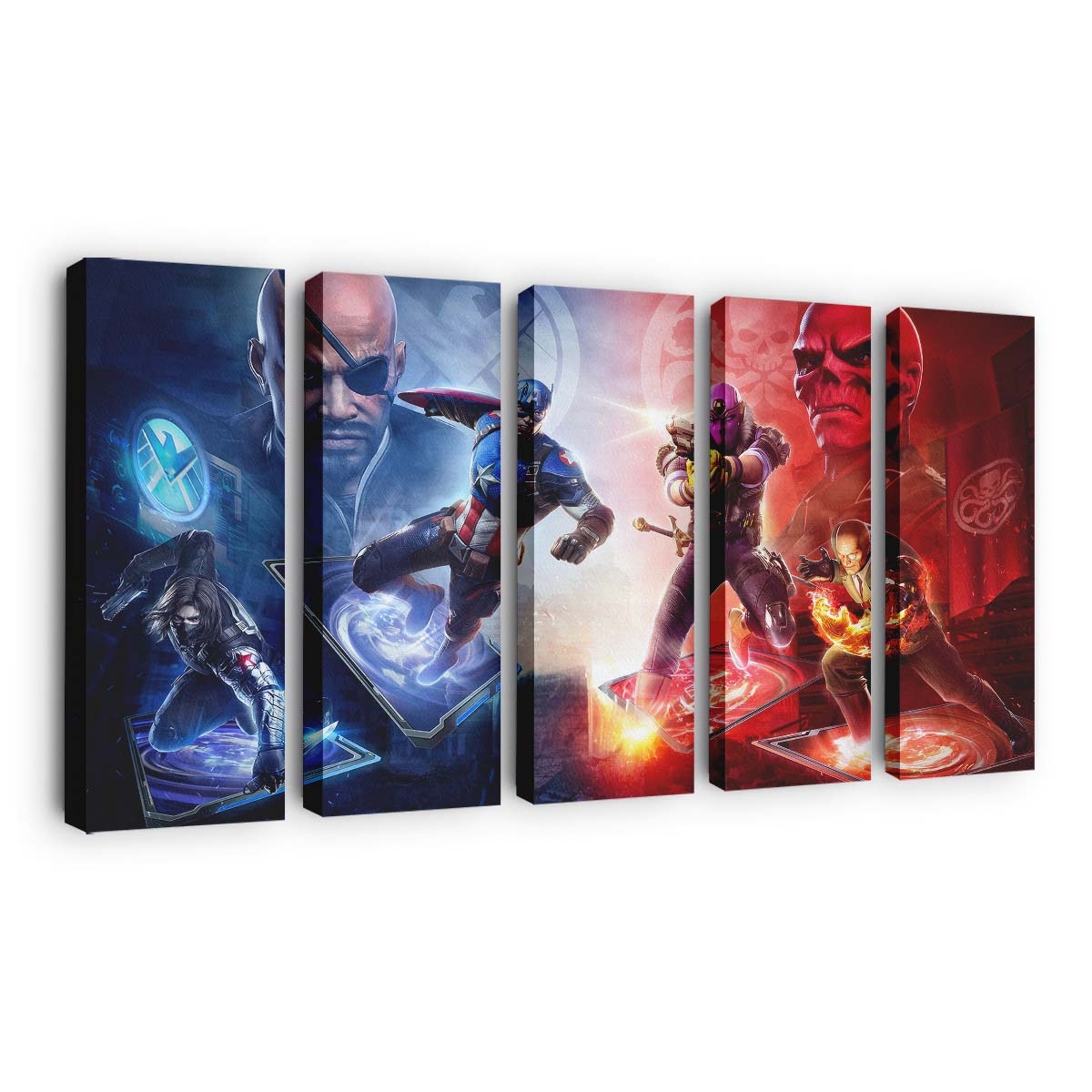 Marvel Duell Captain gegen Red Skull Leinwandbild - Marvel Wanddeko