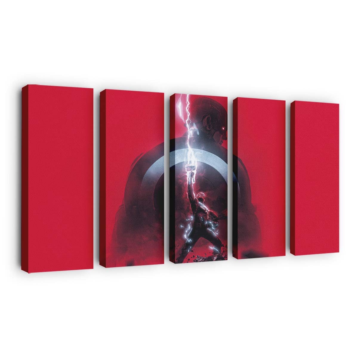 Minimalistischer Captain Amerika Leinwandbild - Marvel Wanddeko