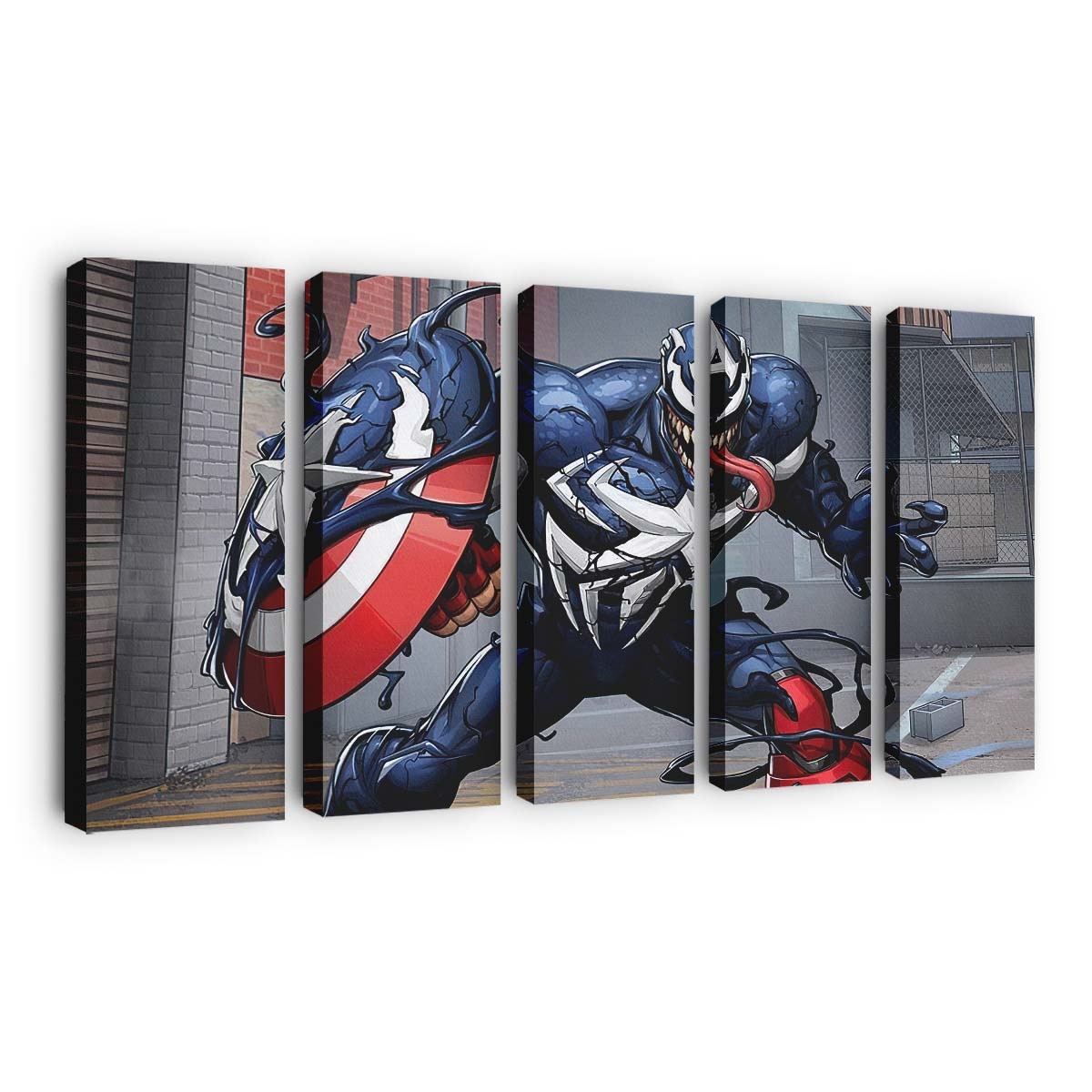 Venomisierter Captain Amerika Leinwandbild - Marvel Wanddeko