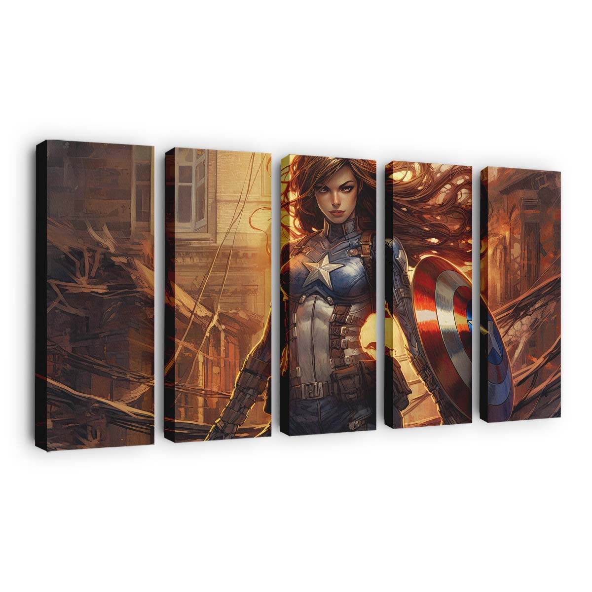 Frauen Captain Amerika Leinwandbild - Marvel Wanddeko