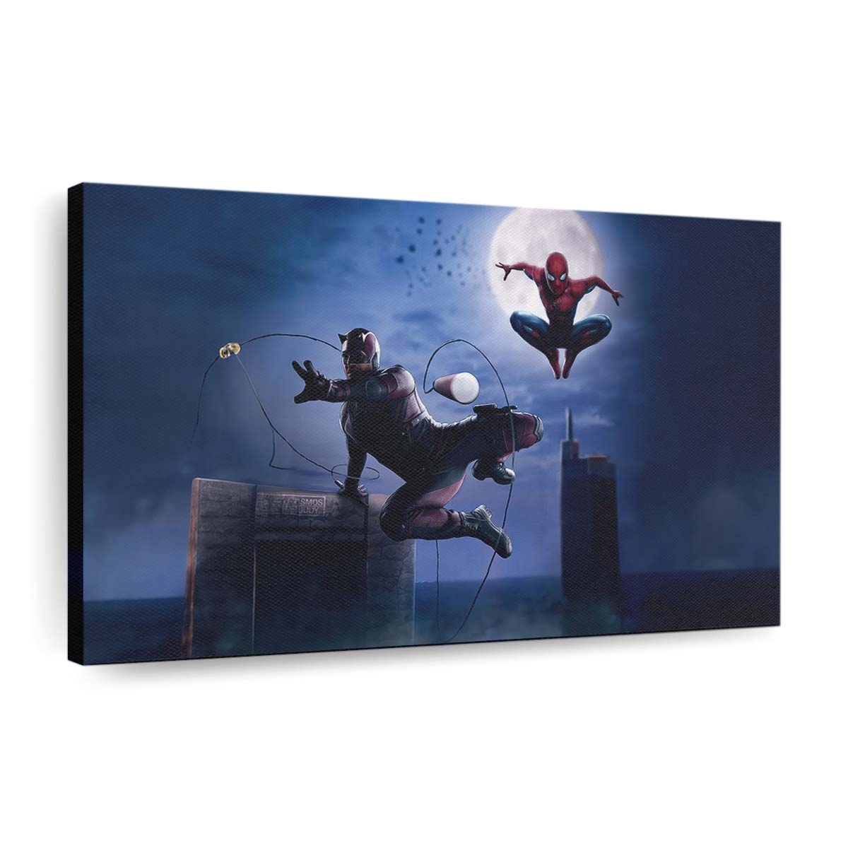 Daredevil und Spider-Man Dynamic Team Up Leinwandbild - Marvel Wanddeko