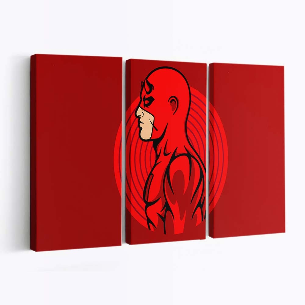 Dare Devil Minimal Leinwandbild - Marvel Wanddeko