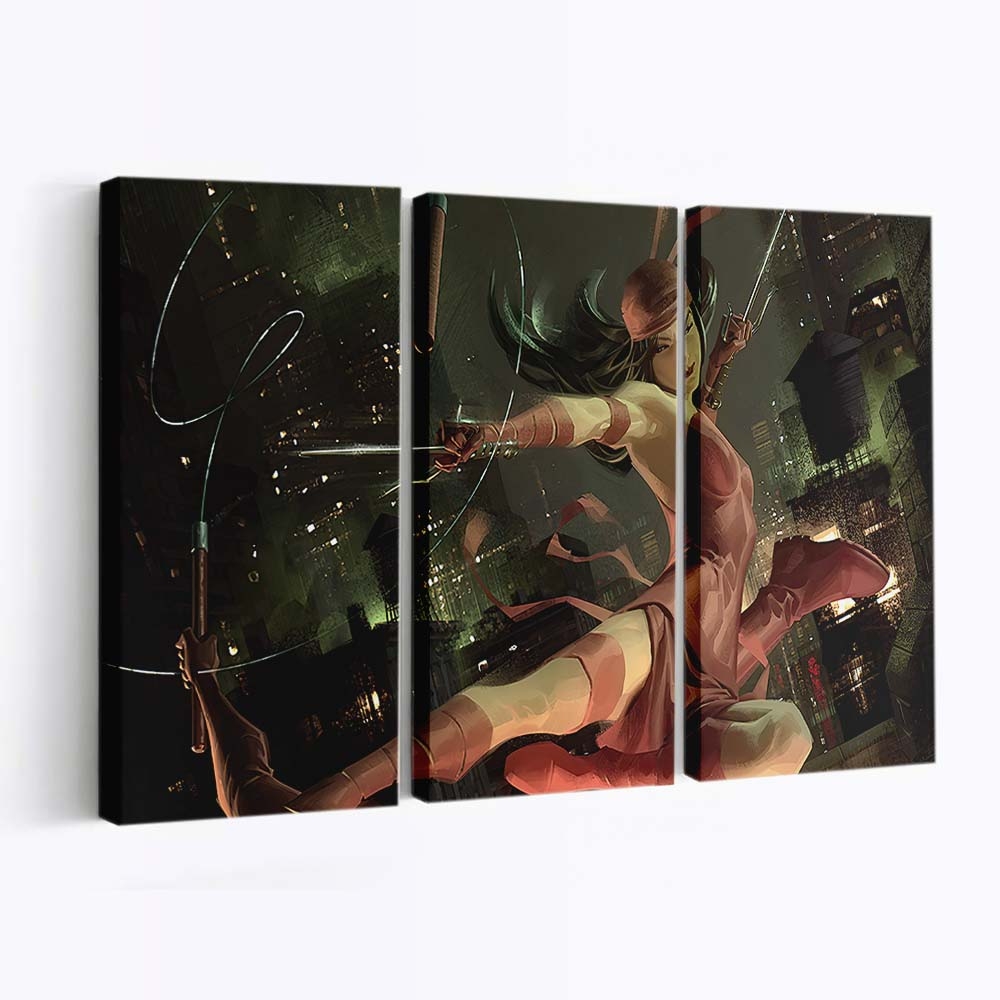 Daredevil Elektra Leinwandbild - Marvel Wanddeko