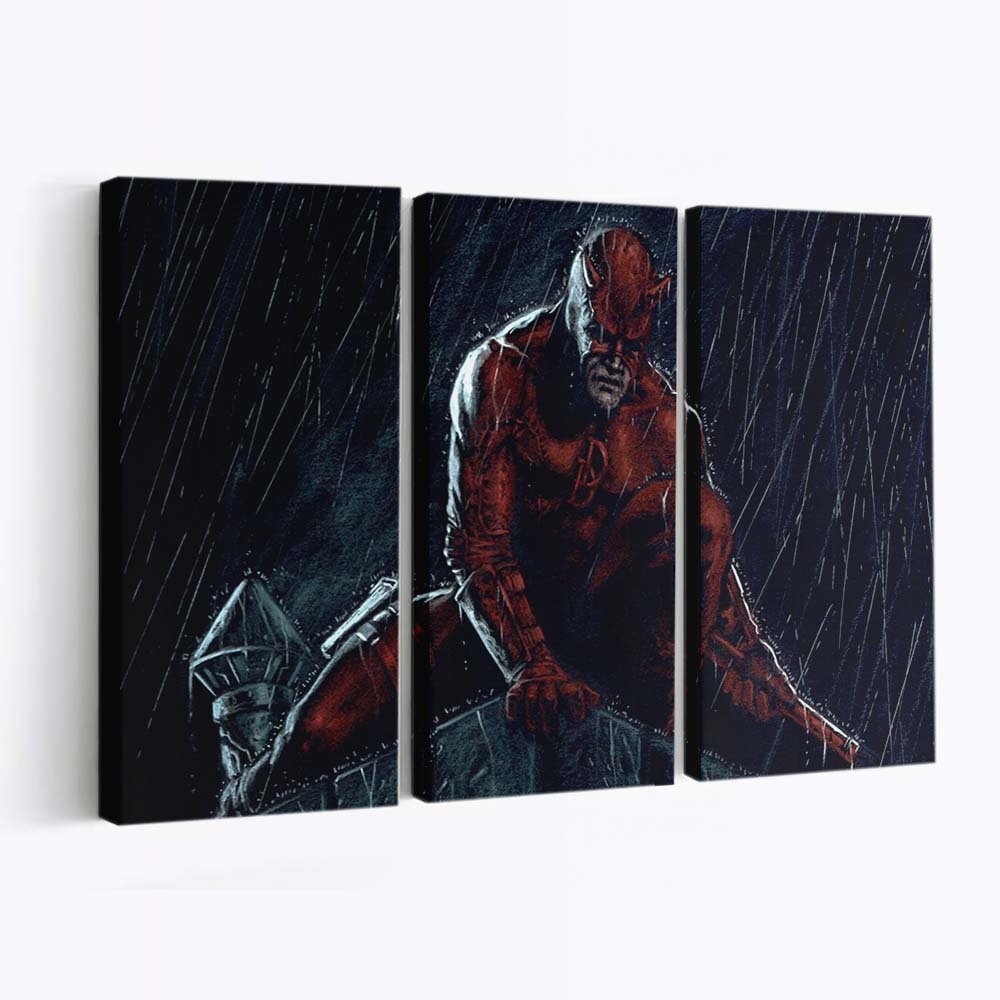 Daredevil in The Knight Leinwandbild - Marvel Wanddeko