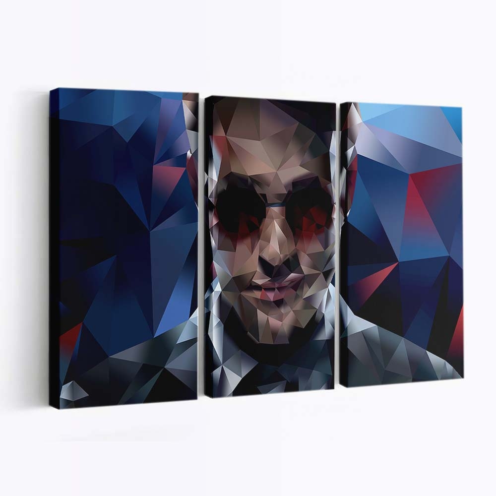 Daredevil Low-Poly-Kunst Leinwandbild - Marvel Wanddeko