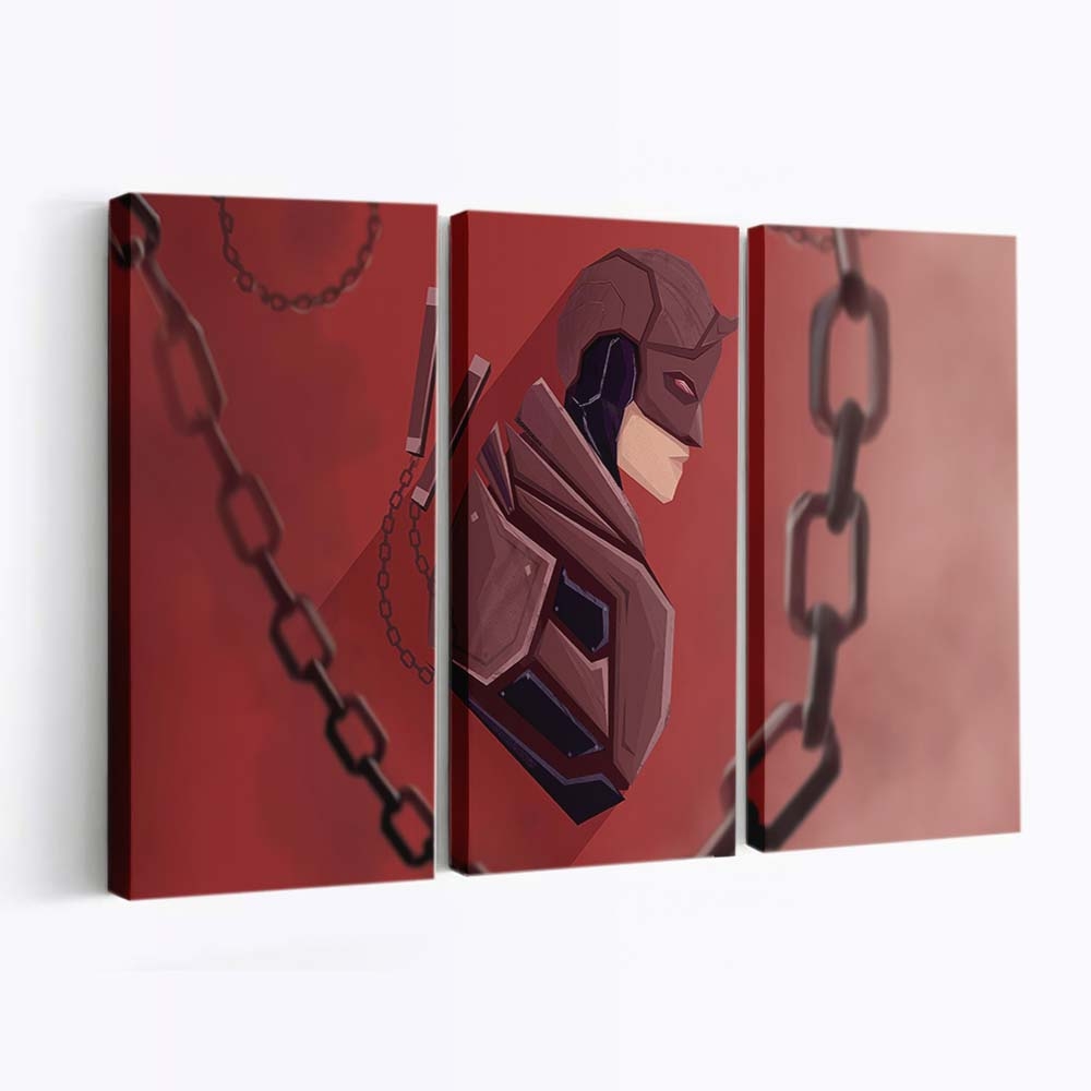 Daredevil Minimal Art Leinwandbild - Marvel Wanddeko