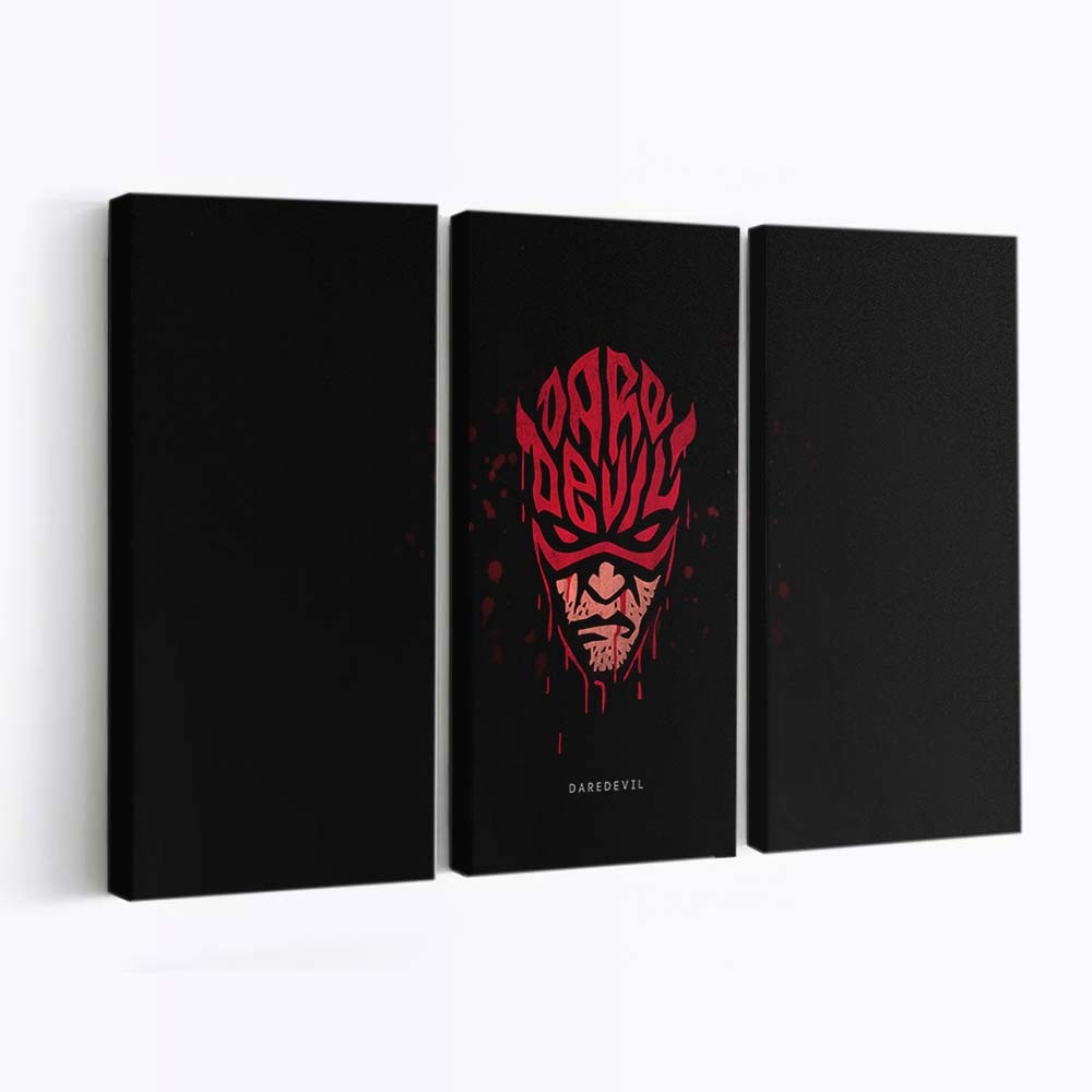 Daredevil – Superhelden minimalistisch Leinwandbild - Marvel Wanddeko