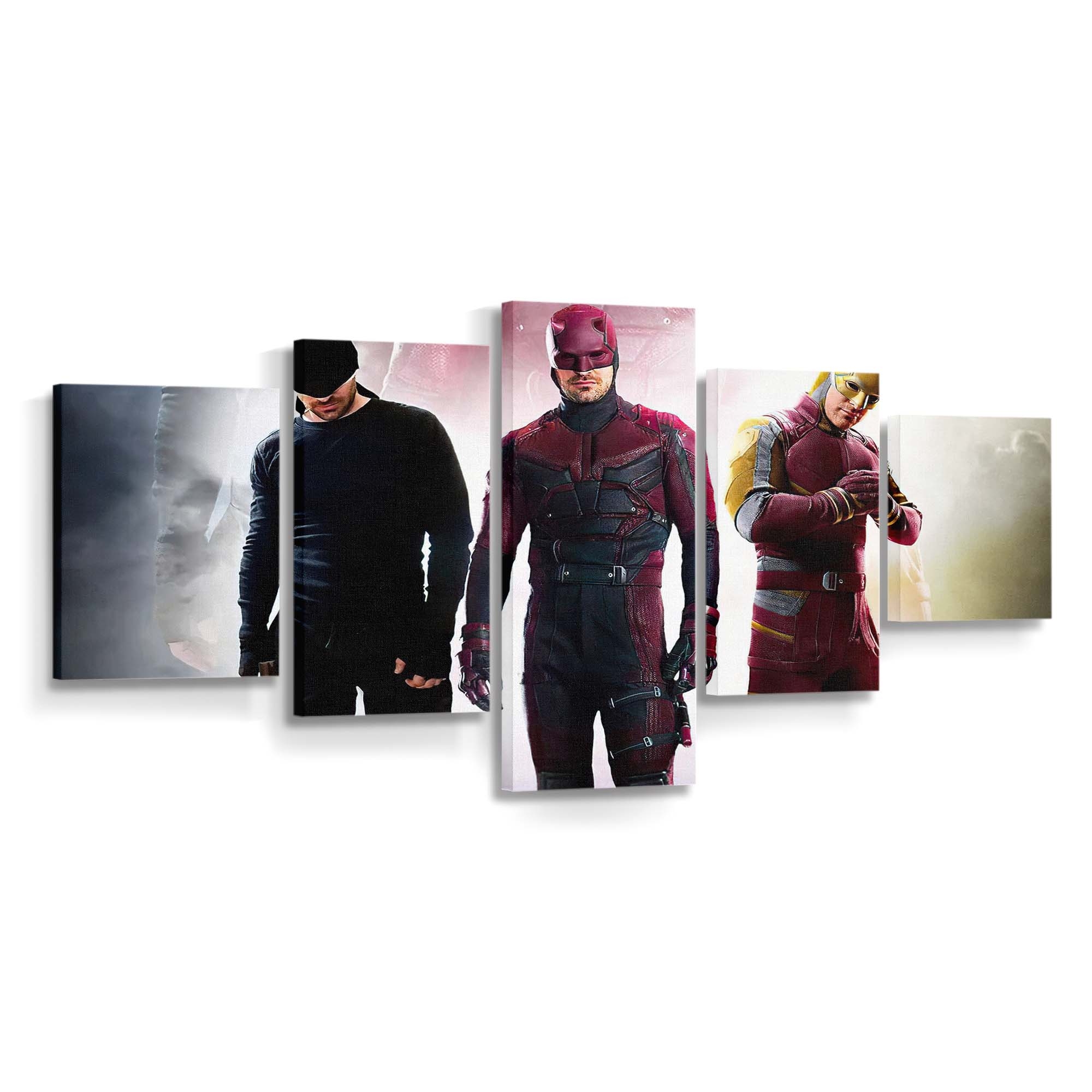 Alle Daredevil-Anzüge Leinwandbild - Marvel Wanddeko