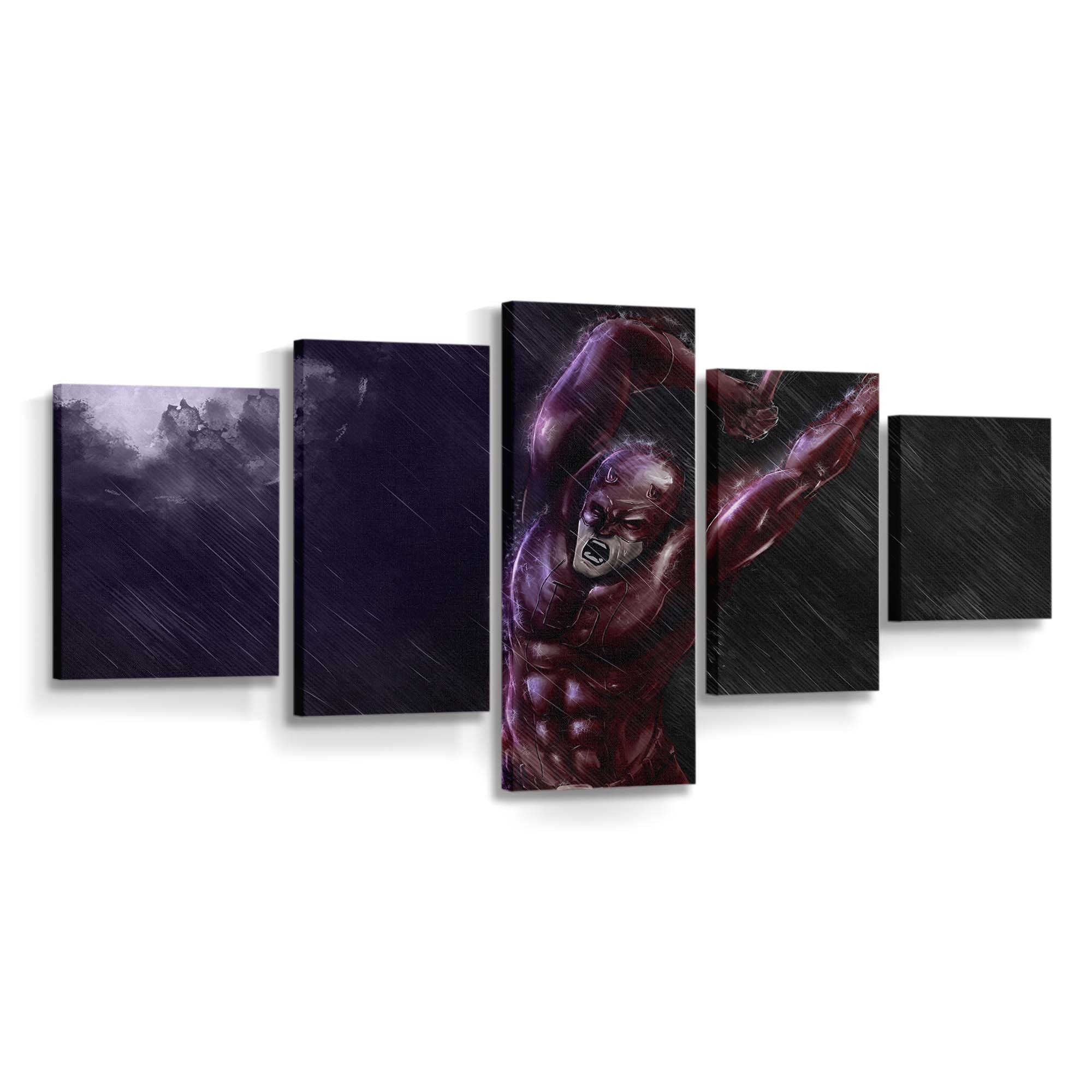 Daredevil Dunkles Kunstwerk Leinwandbild - Marvel Wanddeko