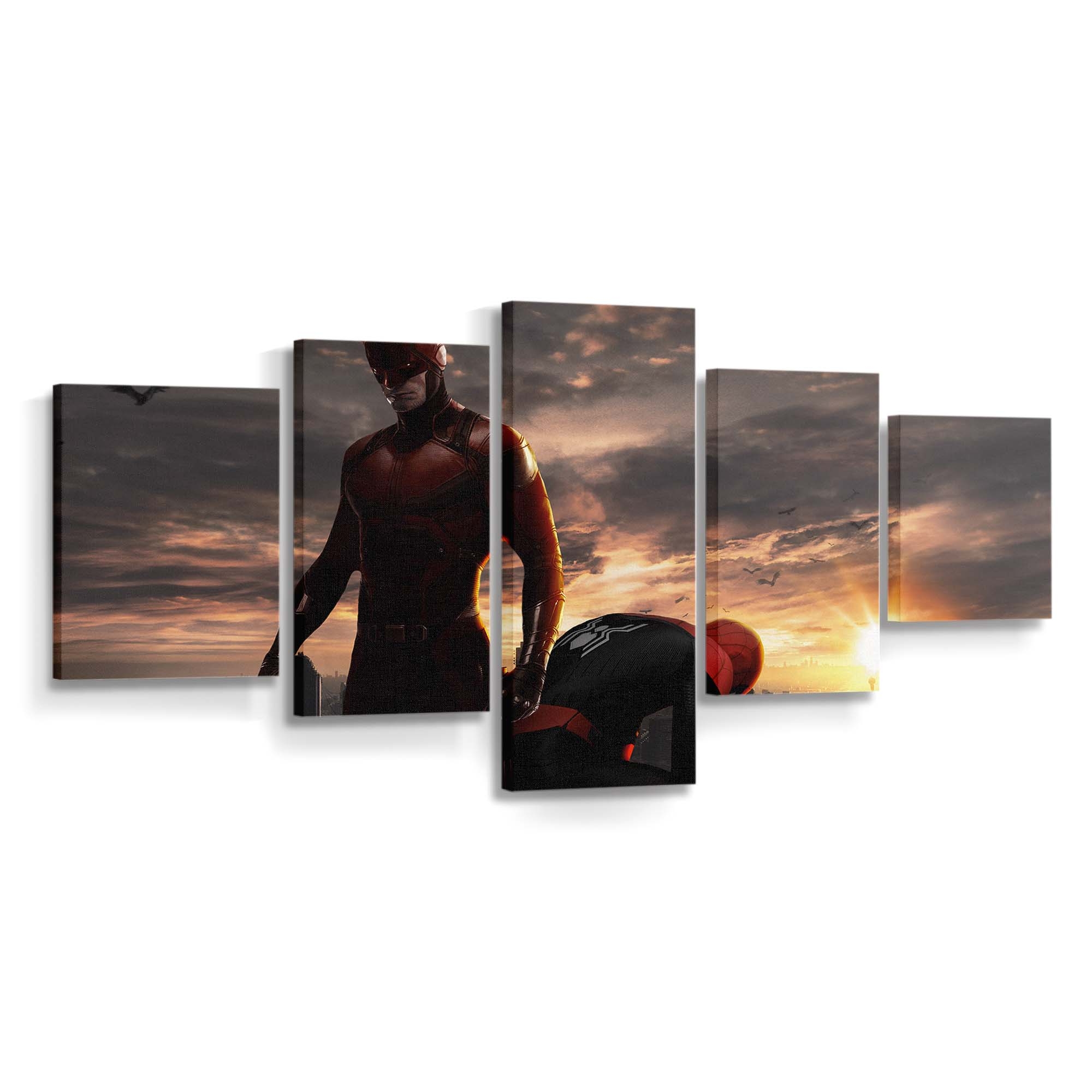 Daredevil und Spiderman Leinwandbild - Marvel Wanddeko