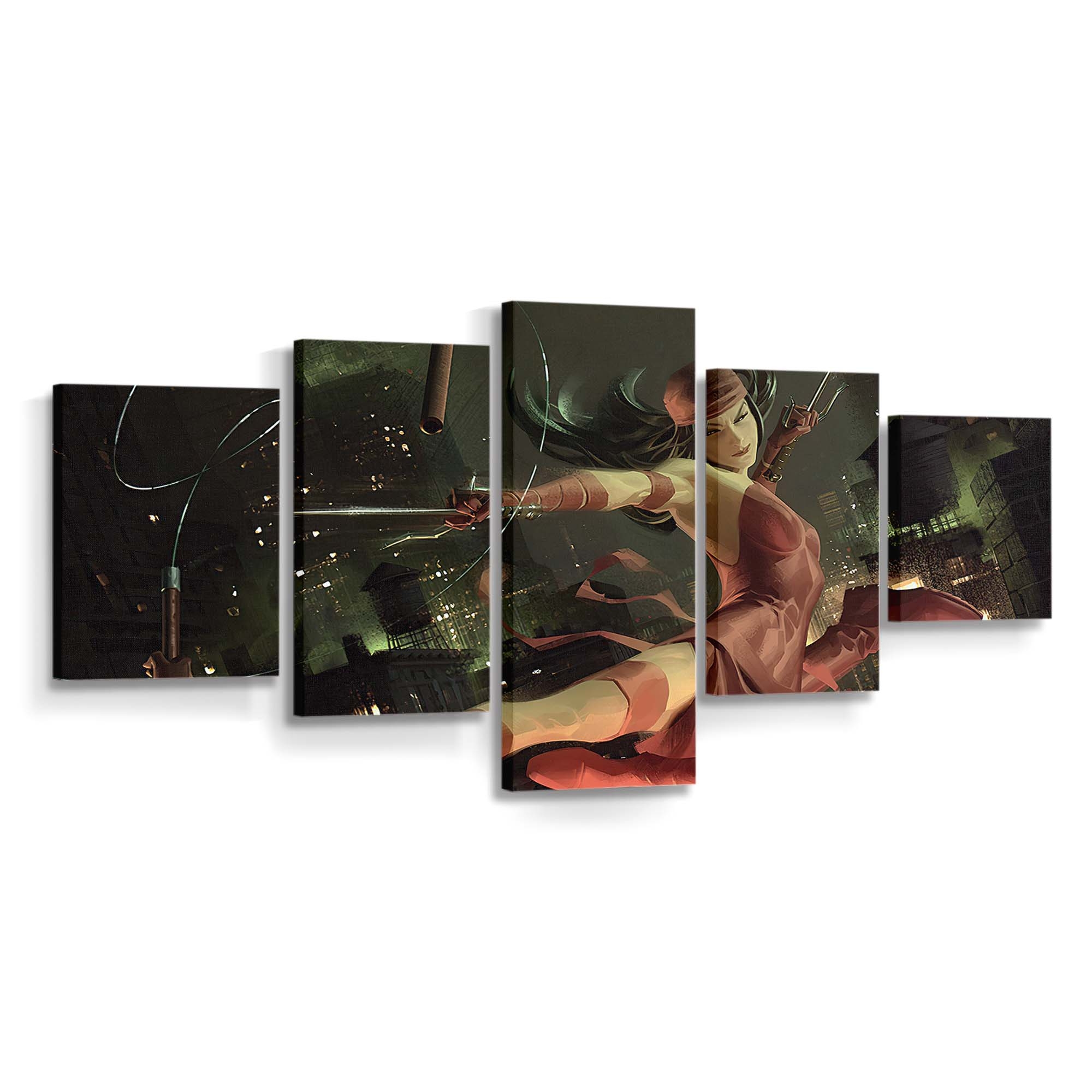 Daredevil Elektra Leinwandbild - Marvel Wanddeko