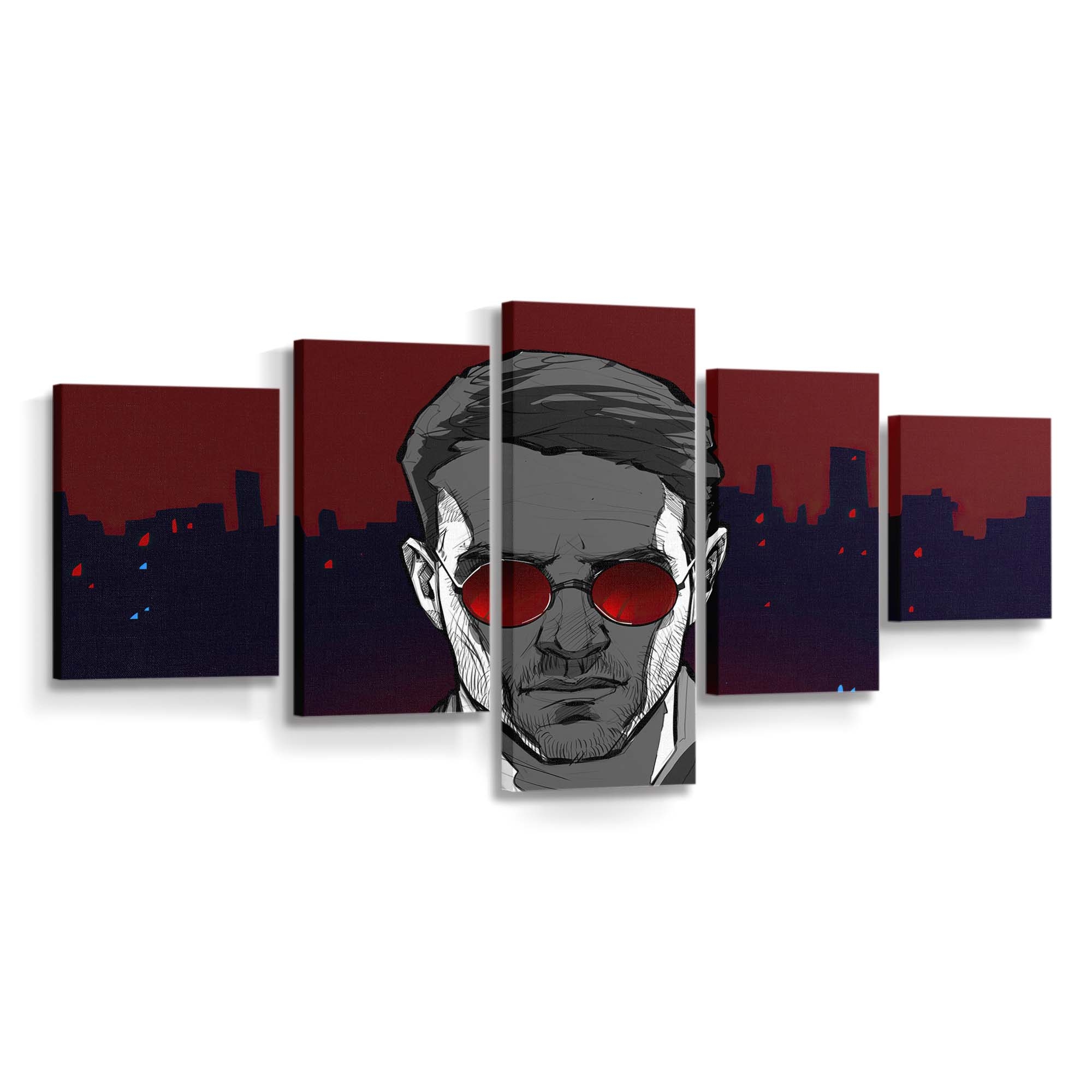Daredevil Minimalist 2 Leinwandbild - Marvel Wanddeko
