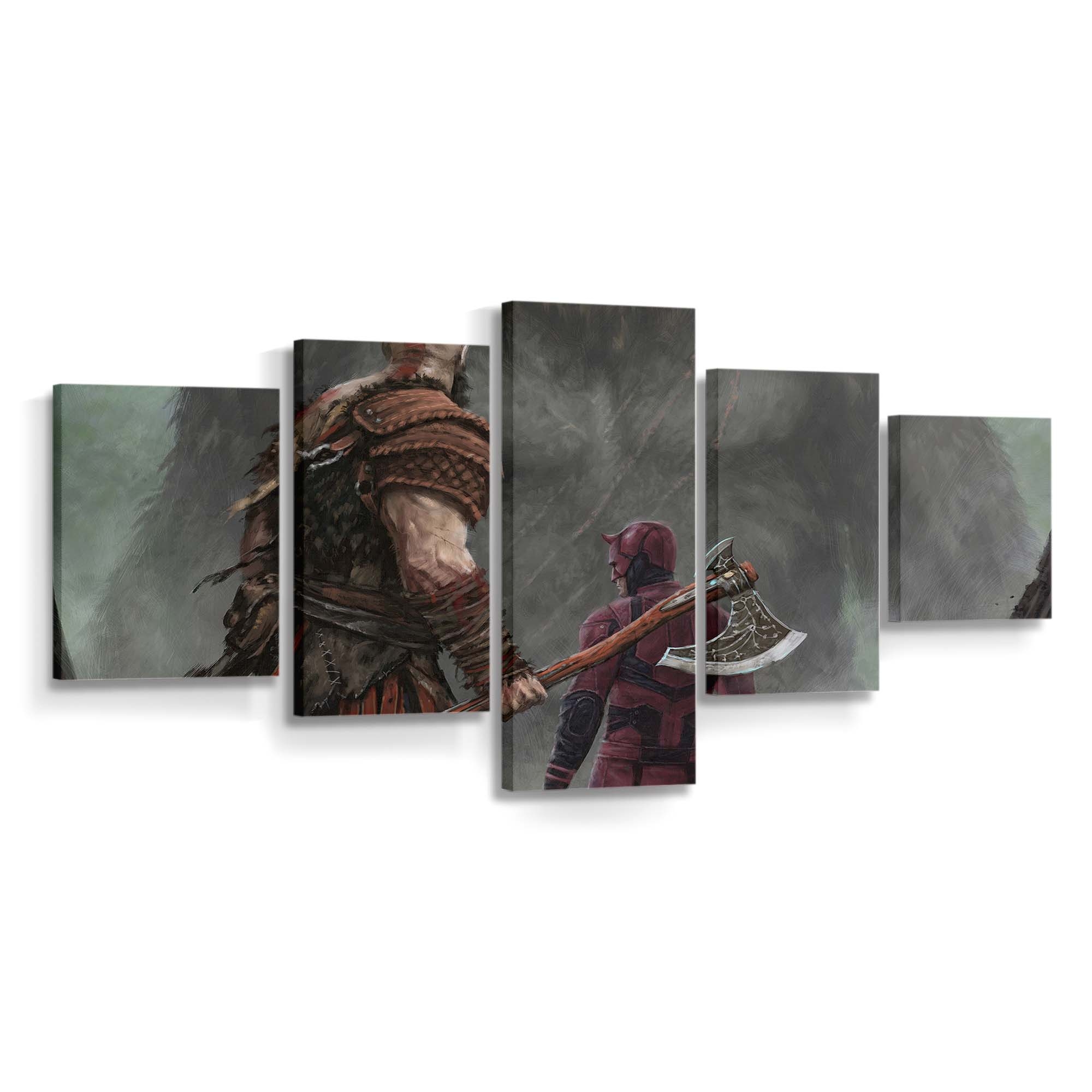 Kratos Daredvil und Kong Leinwandbild - Marvel Wanddeko