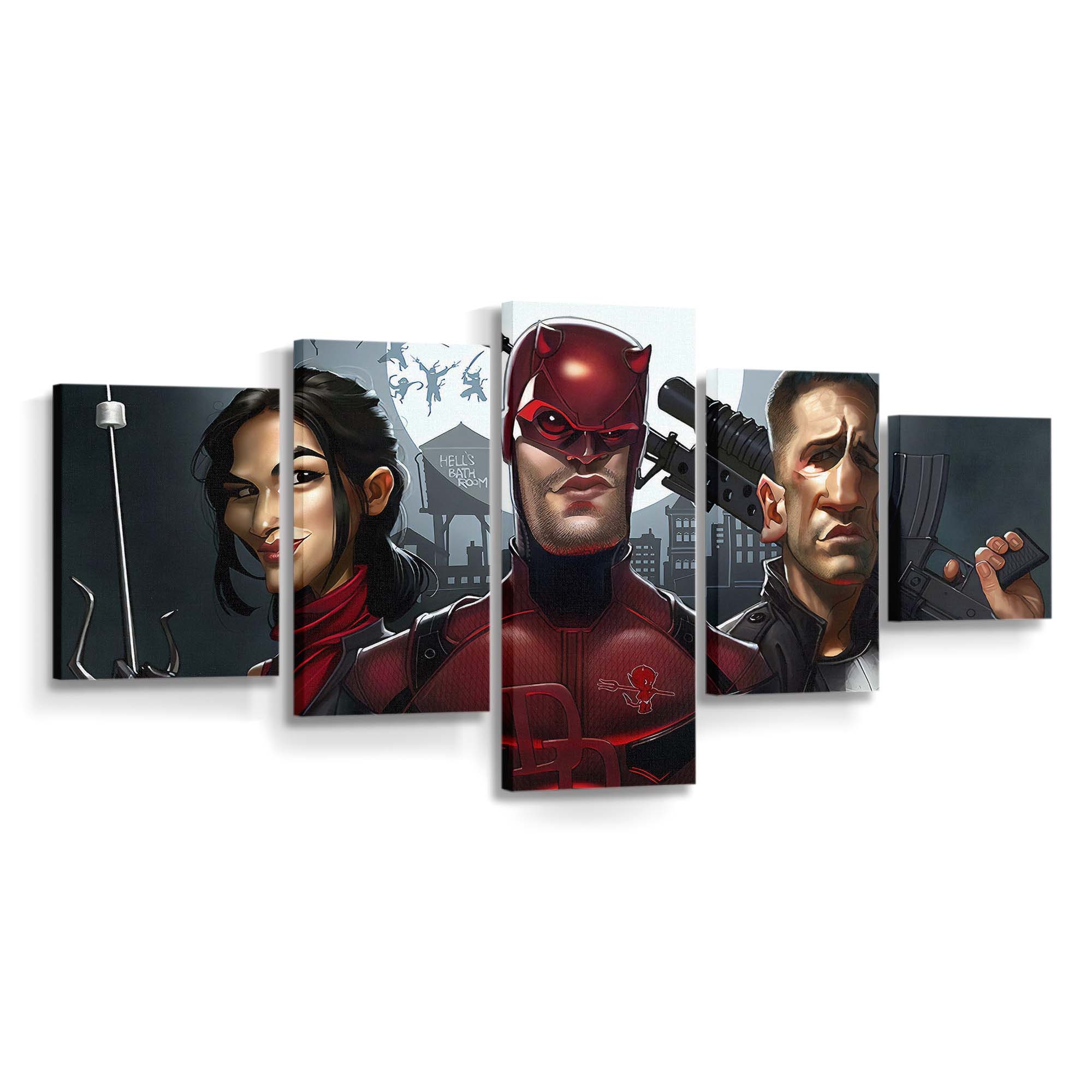 Marvel zeigt Superhelden Leinwandbild - Marvel Wanddeko