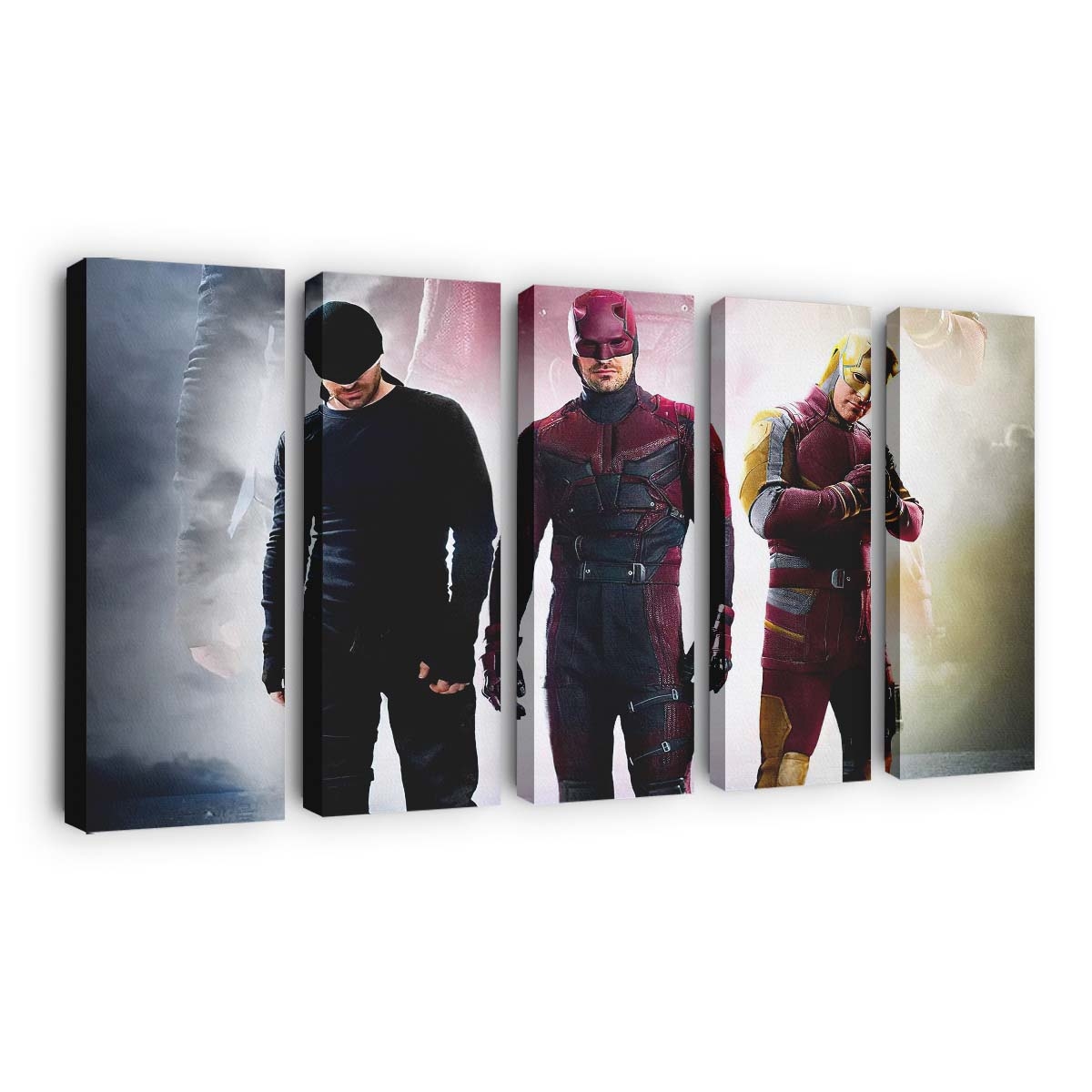 Alle Daredevil-Anzüge Leinwandbild - Marvel Wanddeko