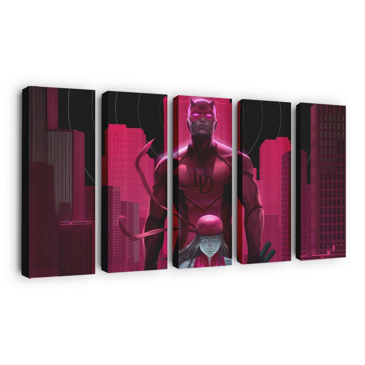 Daredevil und Elektra enthüllt Leinwandbild - Marvel Wanddeko