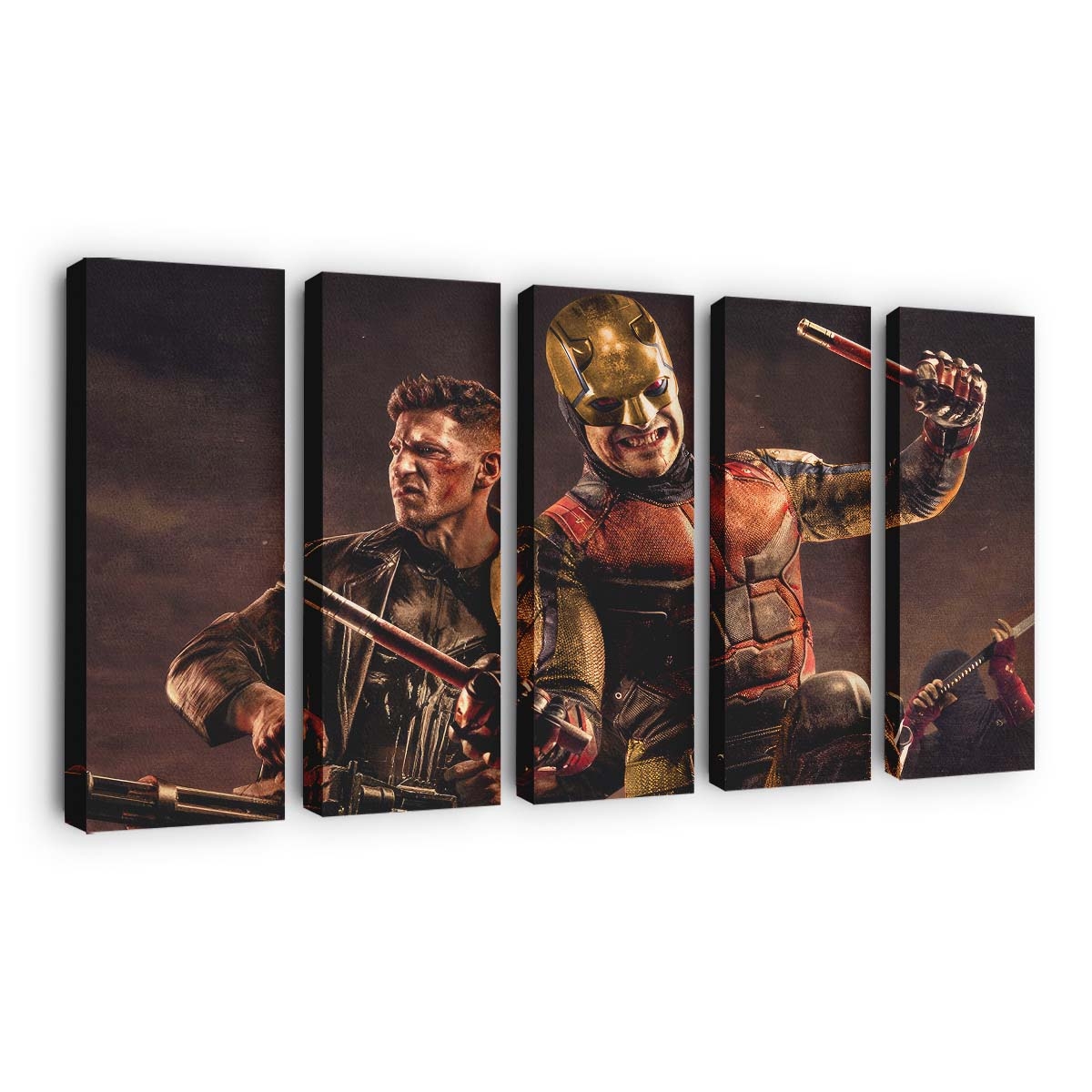 The Punisher X Daredevil Leinwandbild - Marvel Wanddeko