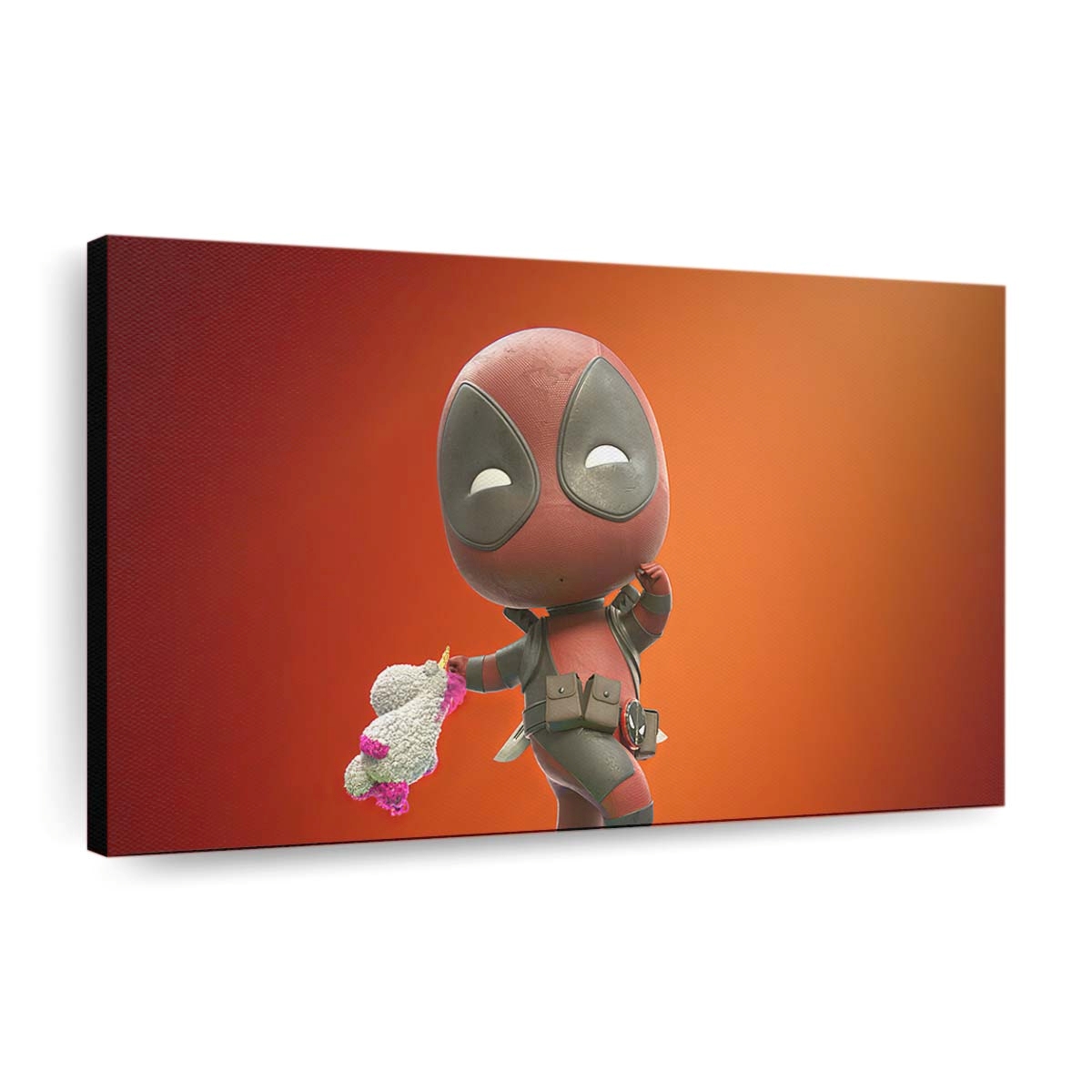 Chibi Deadpool Art Leinwandbild - Marvel Wanddeko