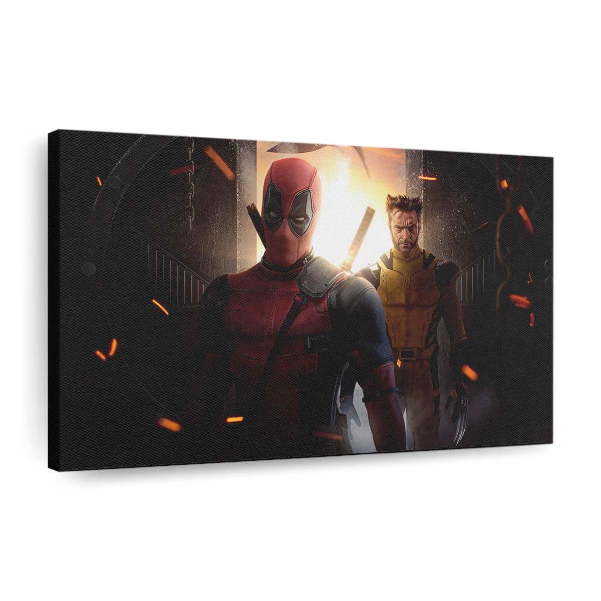 Dynamisches Team von Deadpool und Wolverine Leinwandbild - Marvel Wanddeko