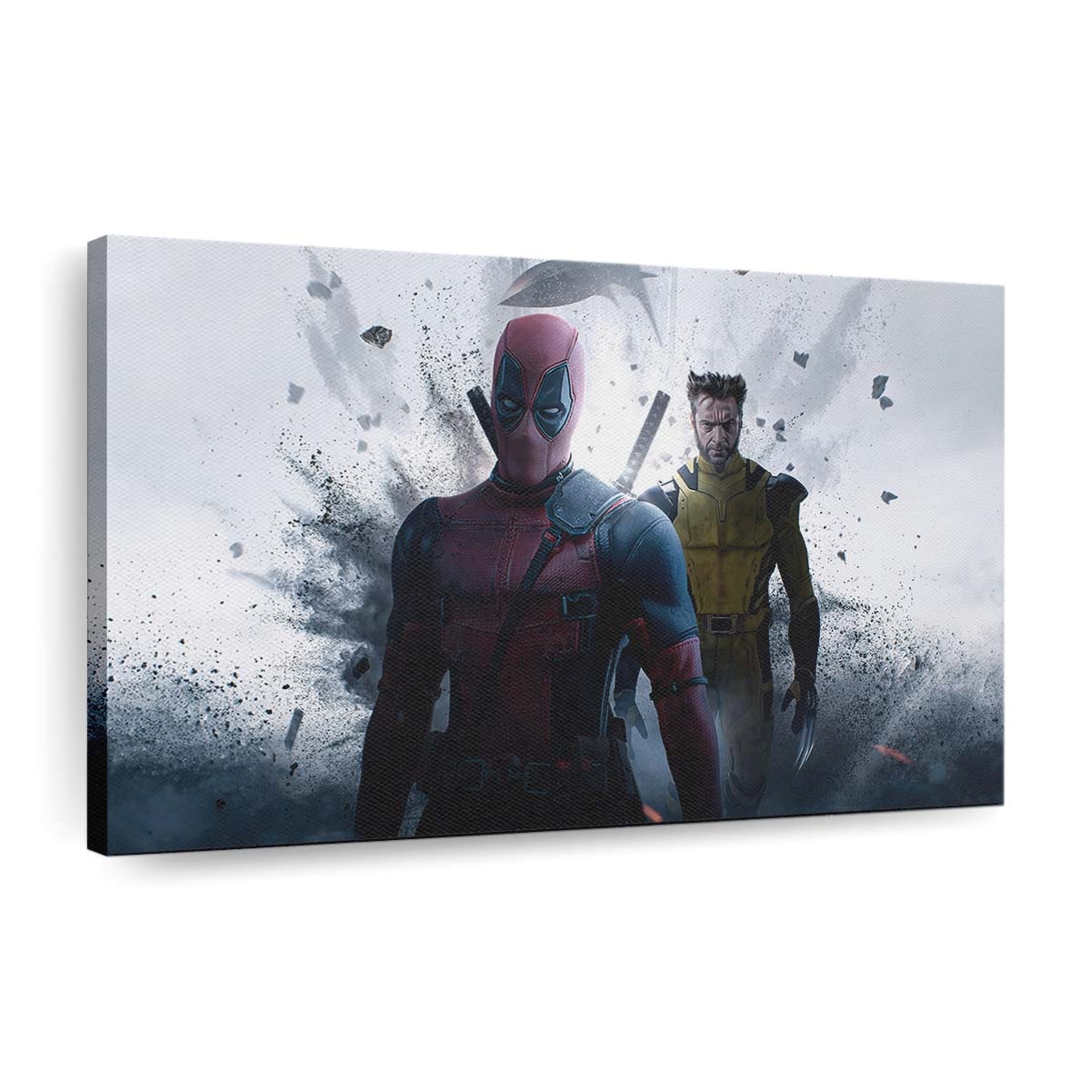 Deadpool und Wolverine verbünden sich Leinwandbild - Marvel Wanddeko