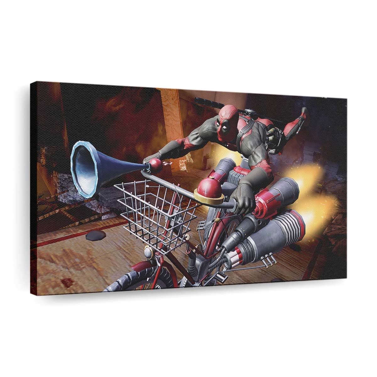 Deadpool Spiel Artwork Leinwandbild - Marvel Wanddeko