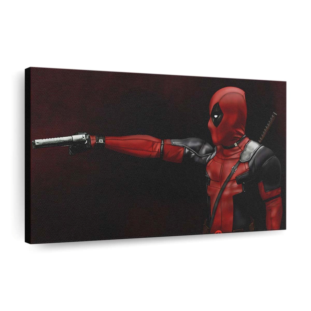 Deadpool Waffen-Artwork Leinwandbild - Marvel Wanddeko