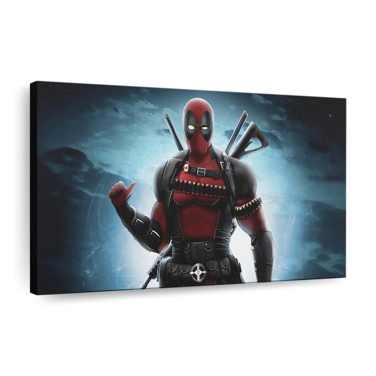Deadpool Held Leinwandbild - Marvel Wanddeko
