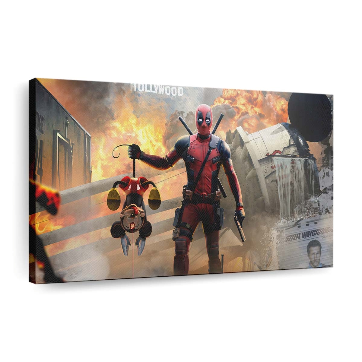 Deadpool tötet Mickey Mouse Leinwandbild - Marvel Wanddeko