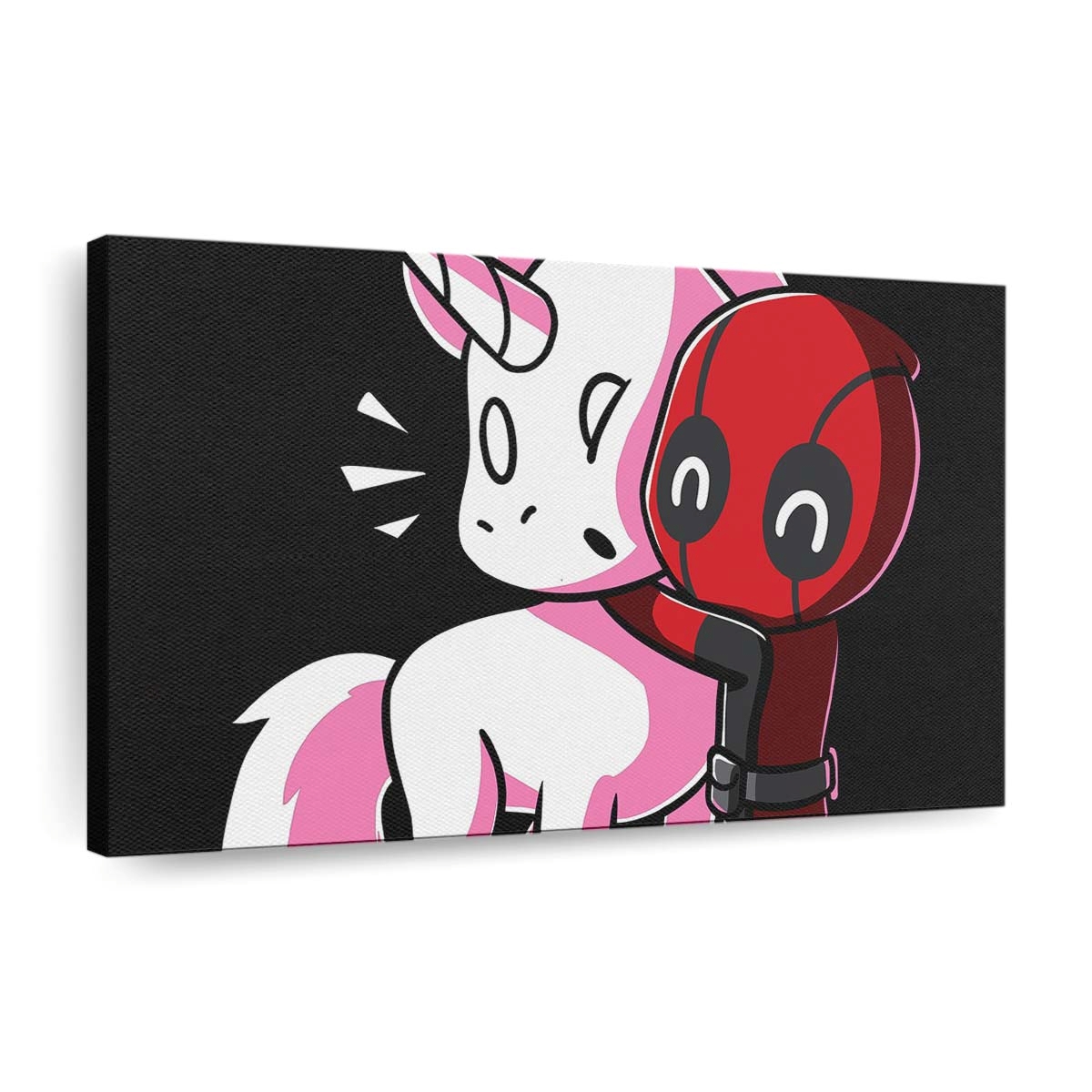 Deadpool liebt Einhörner Leinwandbild - Marvel Wanddeko