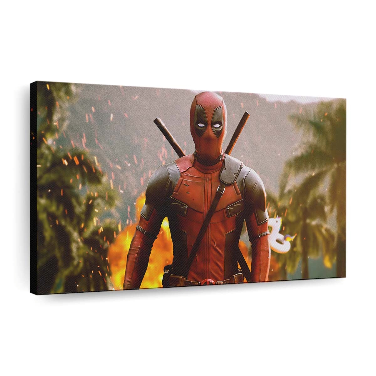 Deadpool Marvel Explosion Leinwandbild - Marvel Wanddeko