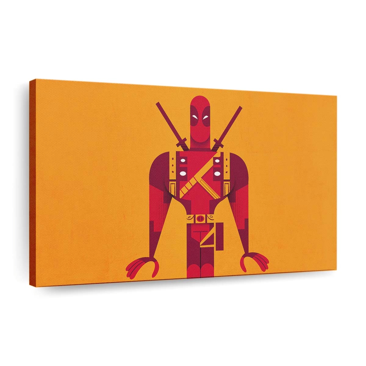 Deadpool Minimal Abstrakt Leinwandbild - Marvel Wanddeko