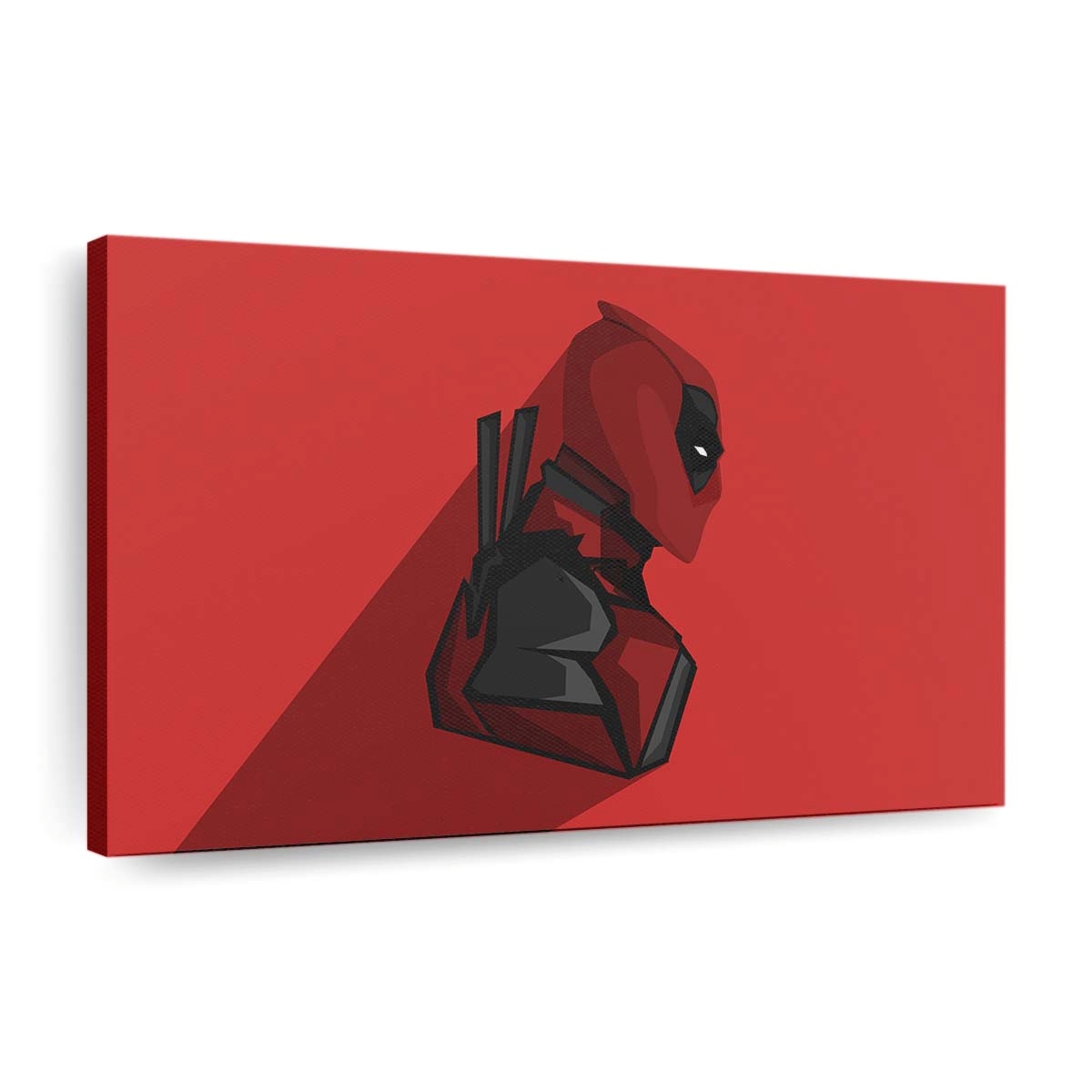 Deadpool Minimalismus 3 Leinwandbild - Marvel Wanddeko