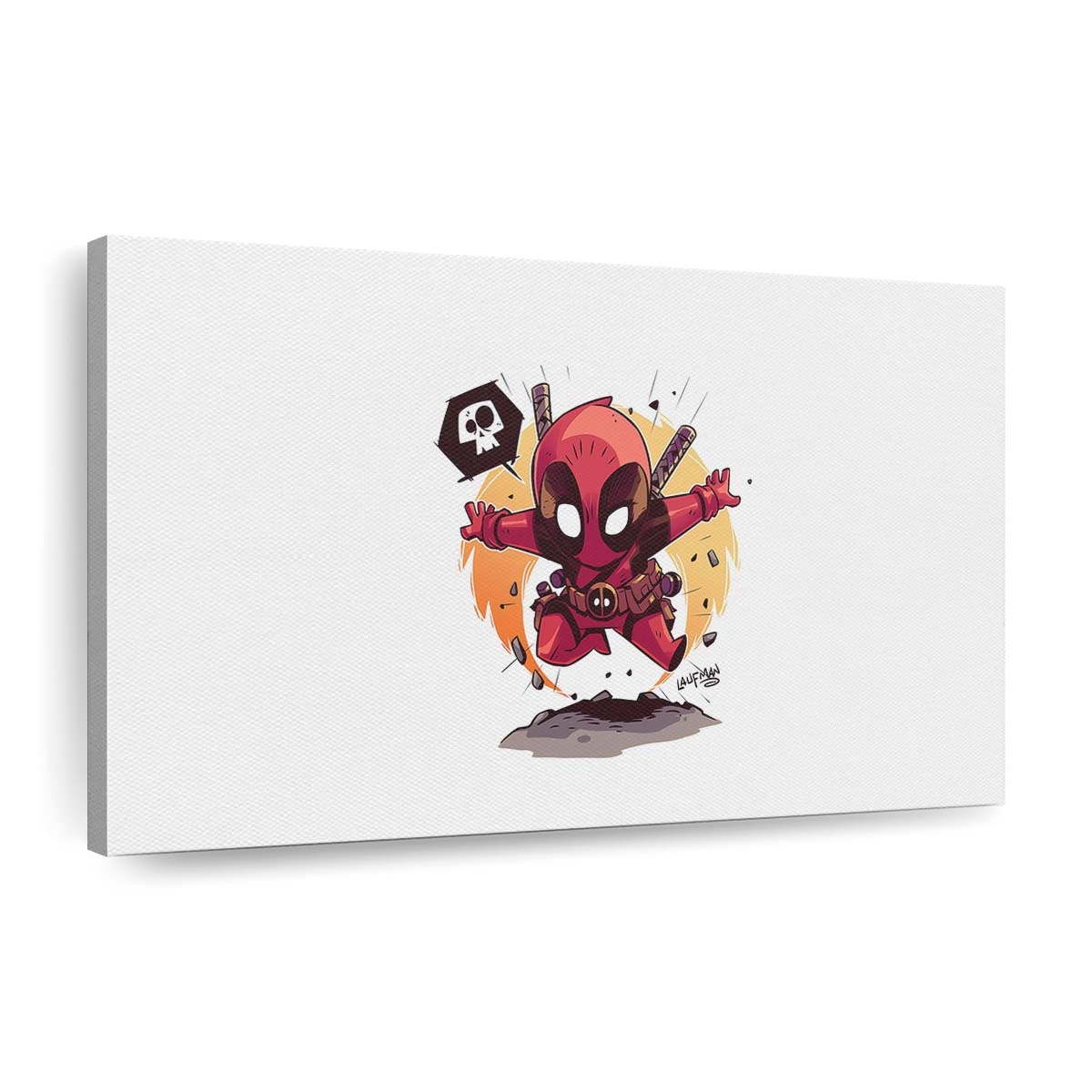 Deadpool Minimalist Art Leinwandbild - Marvel Wanddeko