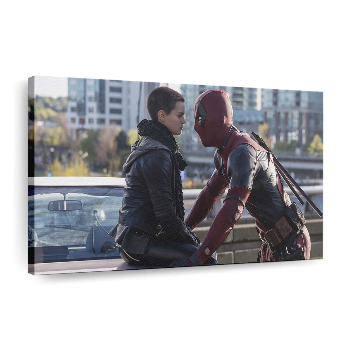 Deadpool Film Schreibtisch Leinwandbild - Marvel Wanddeko