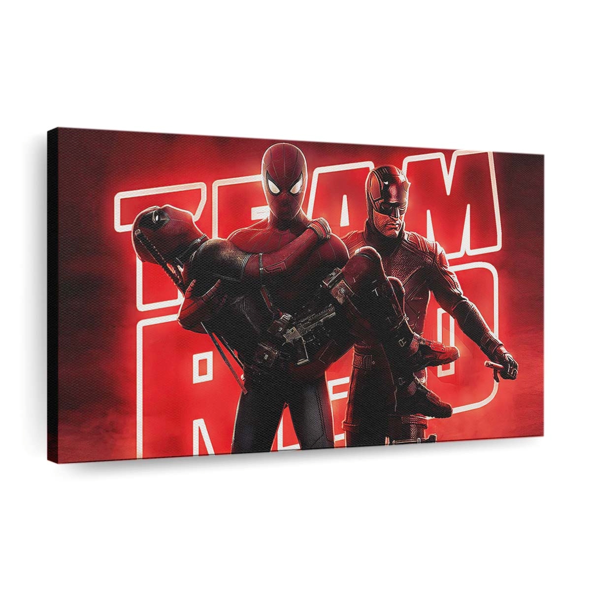 Spiderman Deadpool x Daredevil Leinwandbild - Marvel Wanddeko