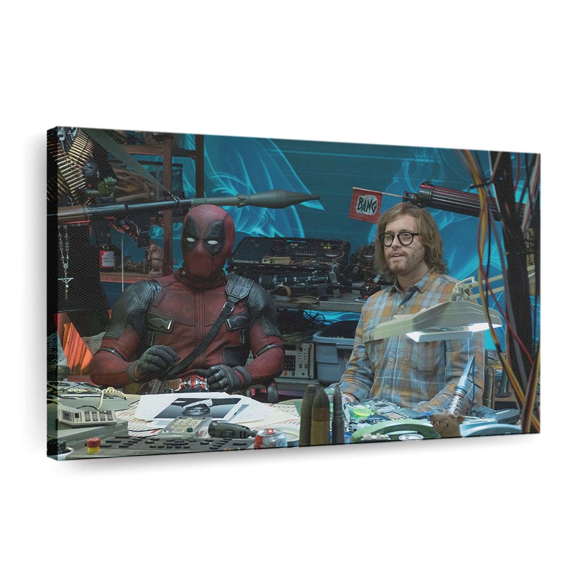 Weasel und Deadpool in Deadpool 2 Leinwandbild - Marvel Wanddeko