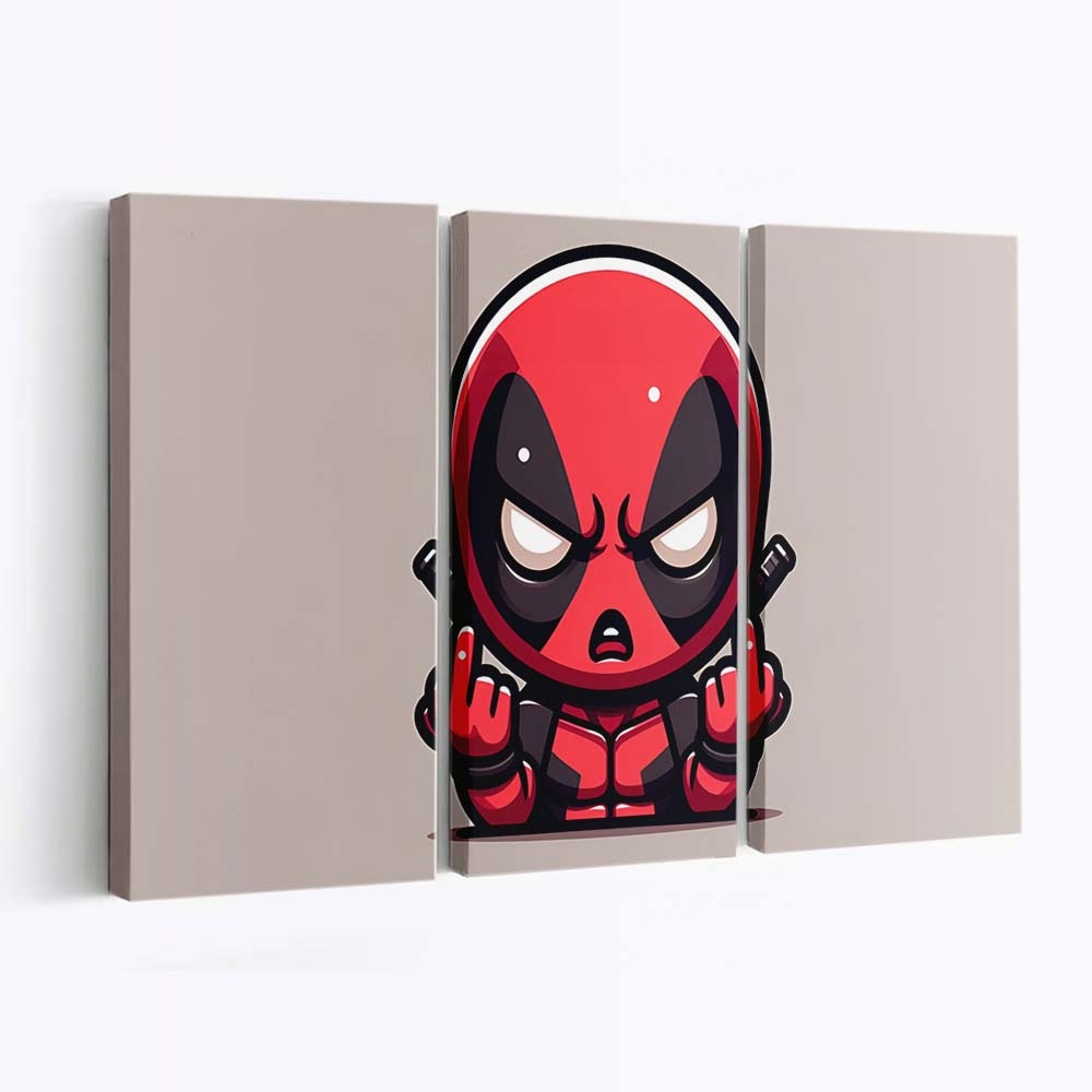 Wütender Deadpool Leinwandbild - Marvel Wanddeko