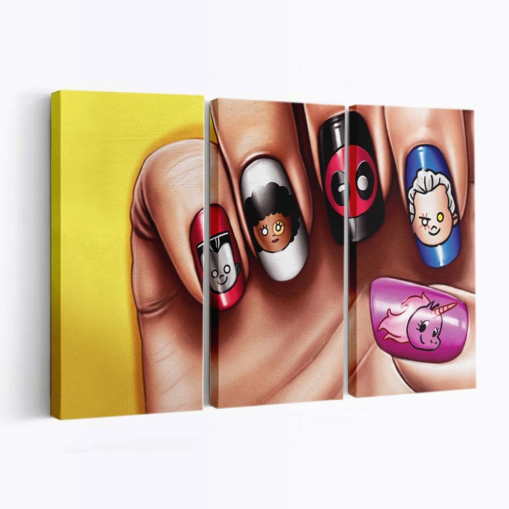 Deadpool 2 Lustige Nagelkunst Leinwandbild - Marvel Wanddeko