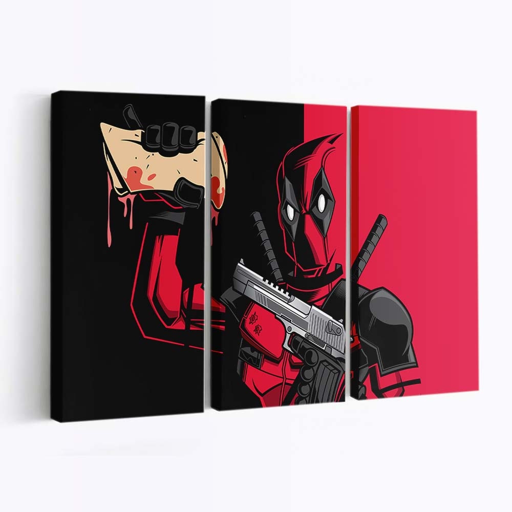 Deadpool Artworks Leinwandbild - Marvel Wanddeko