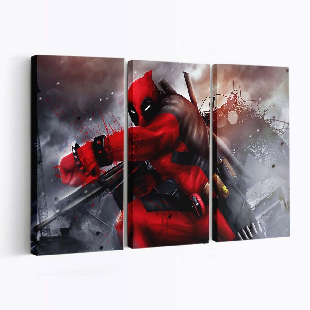 Deadpool Neue Kunst 2 Leinwandbild - Marvel Wanddeko
