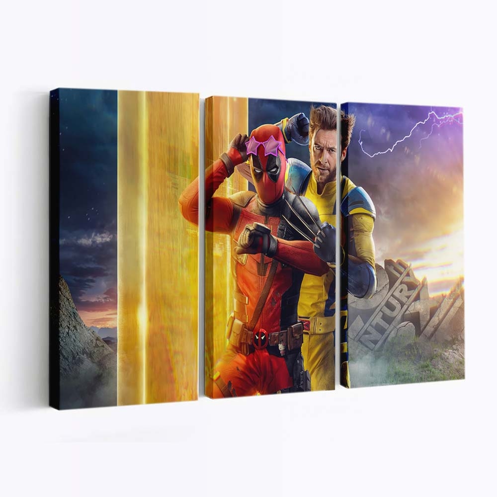 Deadpool und Wolverine Film Leinwandbild - Marvel Wanddeko