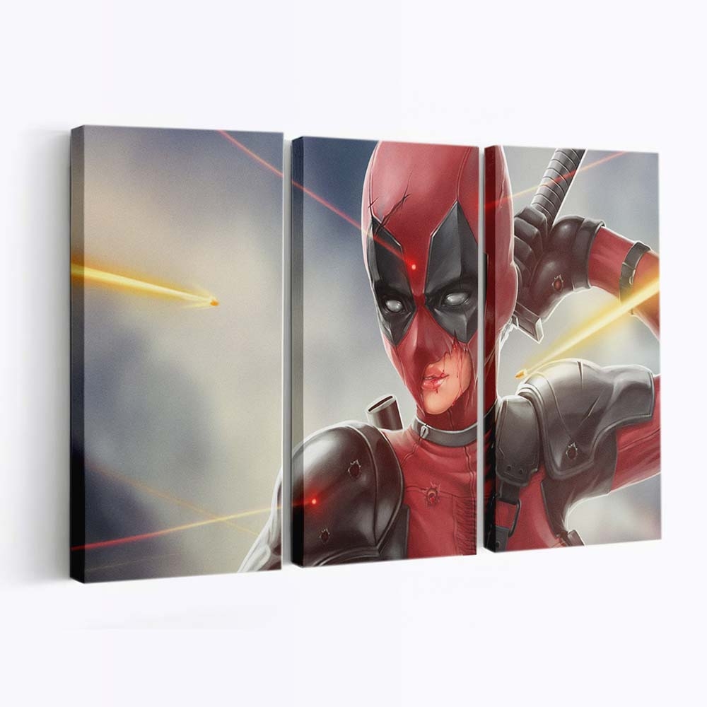 Deadpool Mädchen 2 Leinwandbild - Marvel Wanddeko