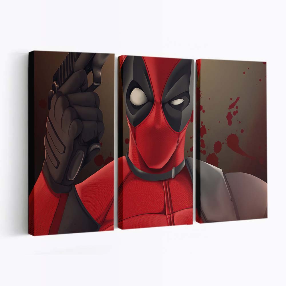 Deadpool Waffenjunge Leinwandbild - Marvel Wanddeko