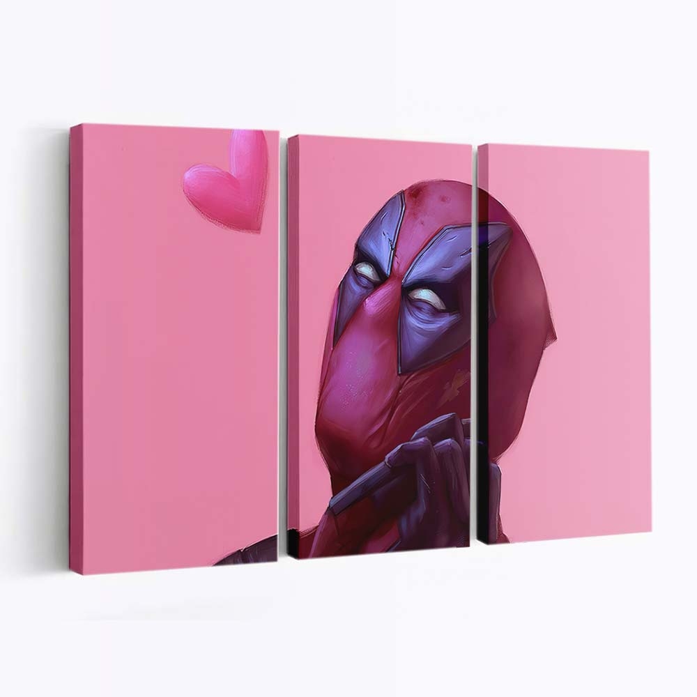 Deadpool verliebt Leinwandbild - Marvel Wanddeko