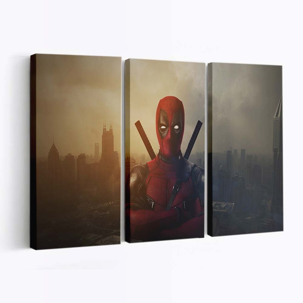 Deadpool Reise Leinwandbild - Marvel Wanddeko