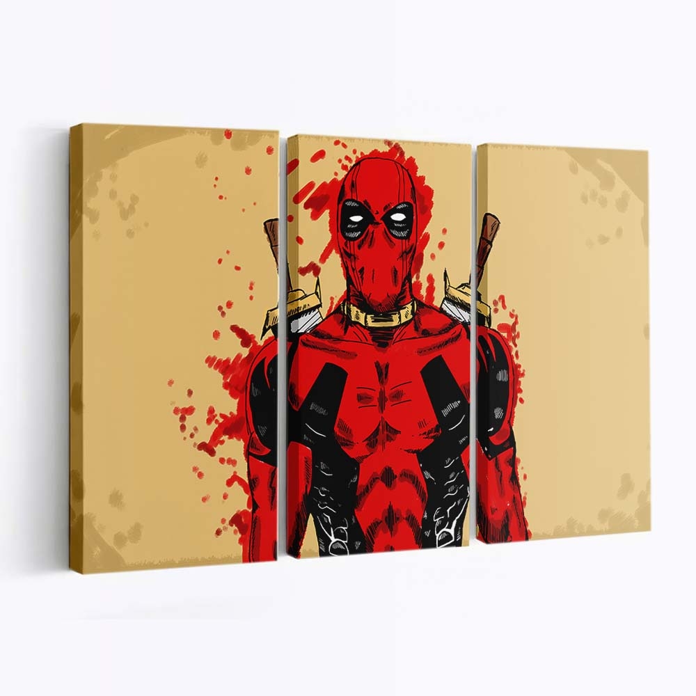 Deadpool Marvel Comic A Leinwandbild - Marvel Wanddeko