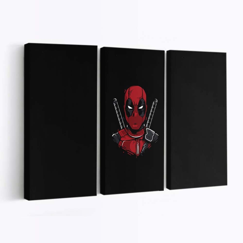 Deadpool Minimal 3 Leinwandbild - Marvel Wanddeko
