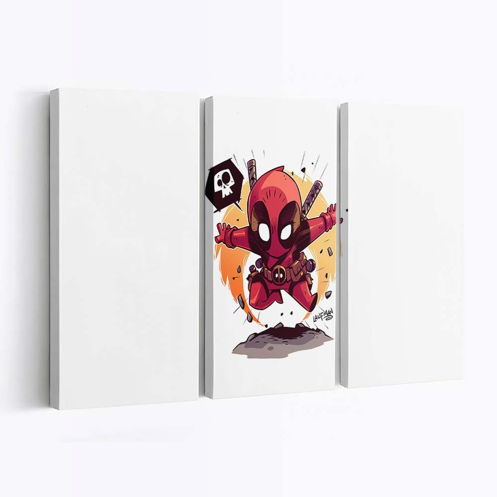 Deadpool Minimalist Art Leinwandbild - Marvel Wanddeko