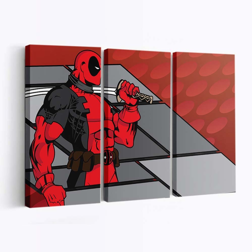 Deadpool Minimalist Hintergrund 2 Leinwandbild - Marvel Wanddeko
