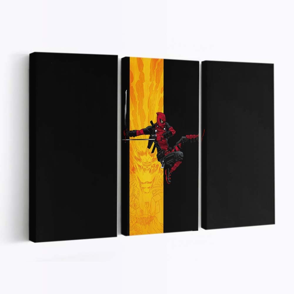 Deadpool Mosaik Wahnsinn Leinwandbild - Marvel Wanddeko